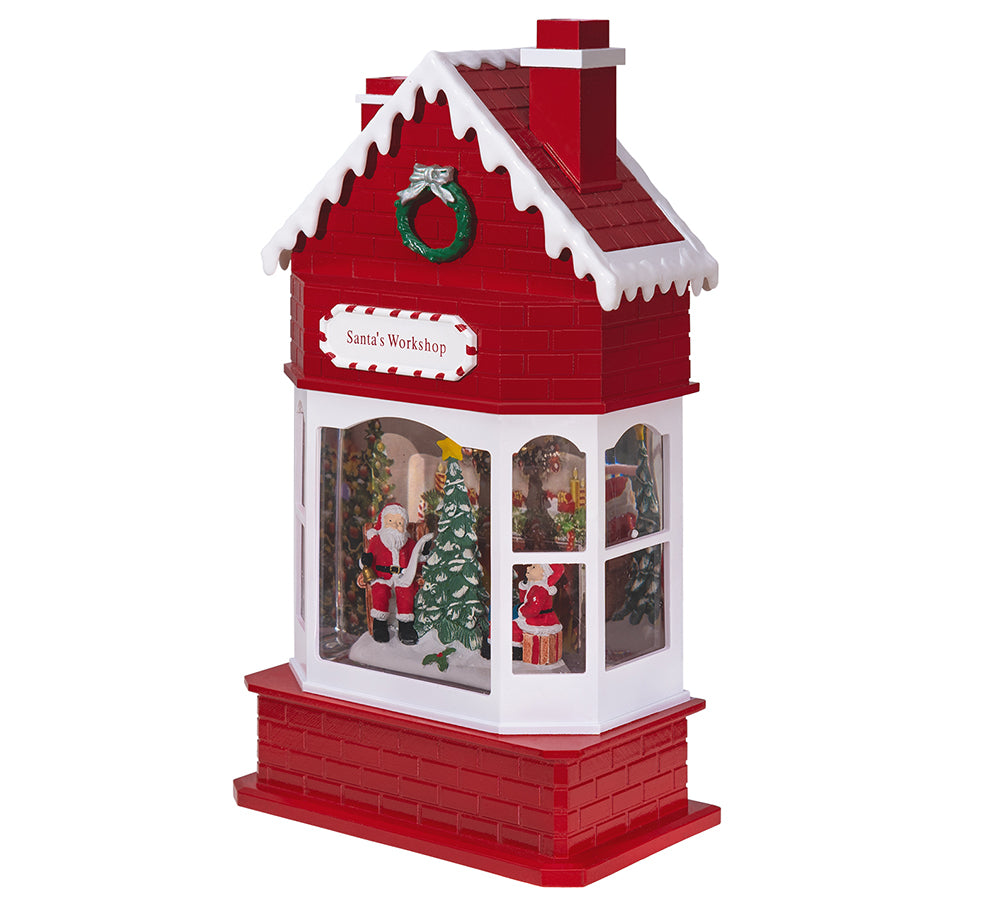 Carillon Santa's Work Shop Cm 28 Decorazioni Addobbi Natale