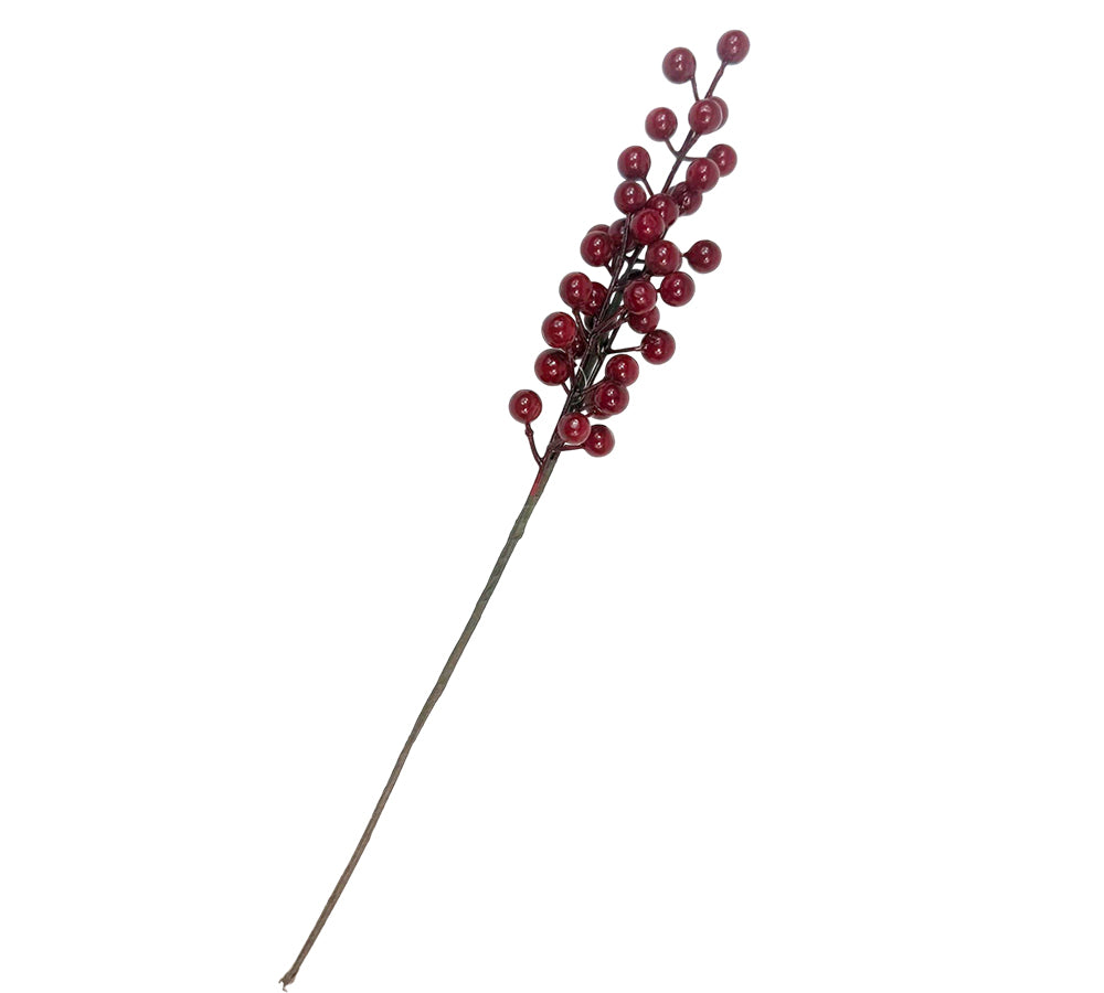 Ramo Bacche Rosse Cm 41 Decorazioni Addobbi Natale