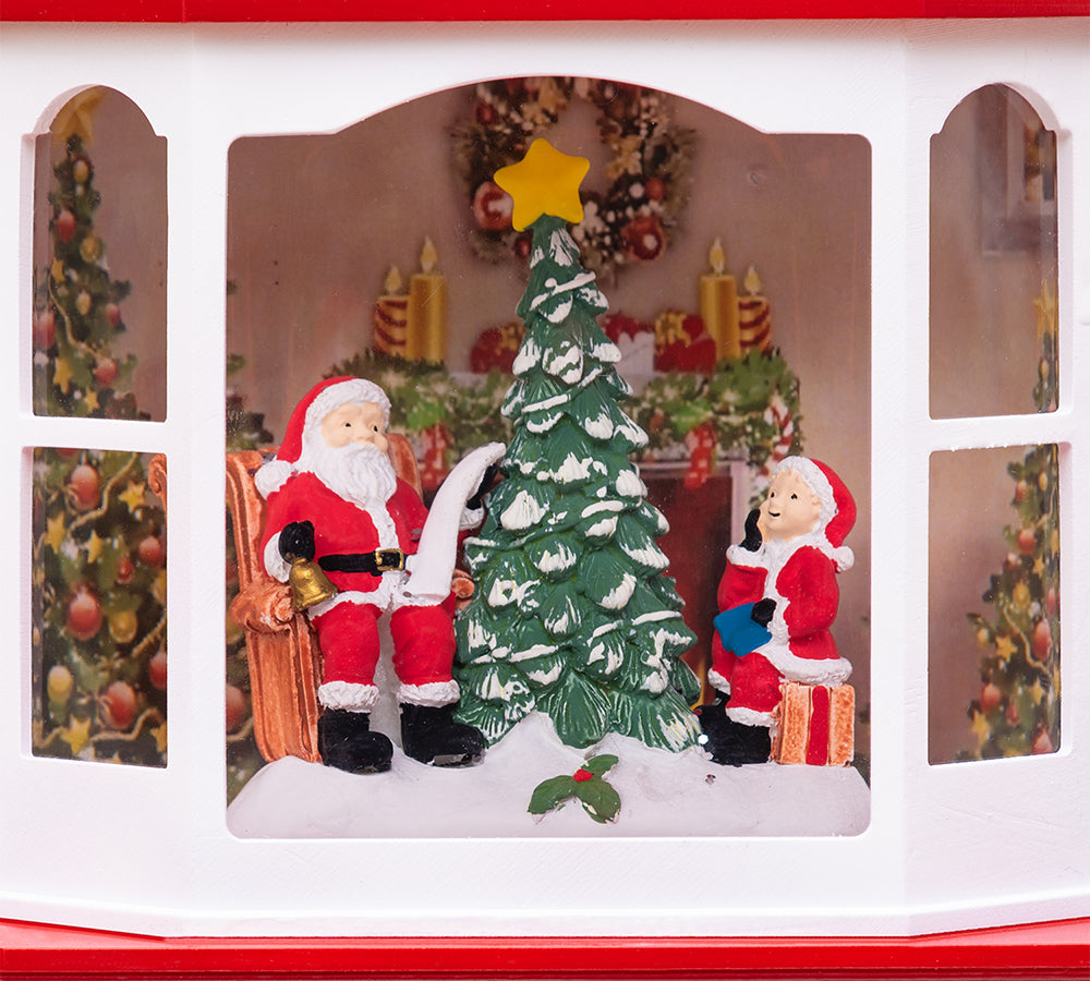 Carillon Santa's Work Shop Cm 28 Decorazioni Addobbi Natale