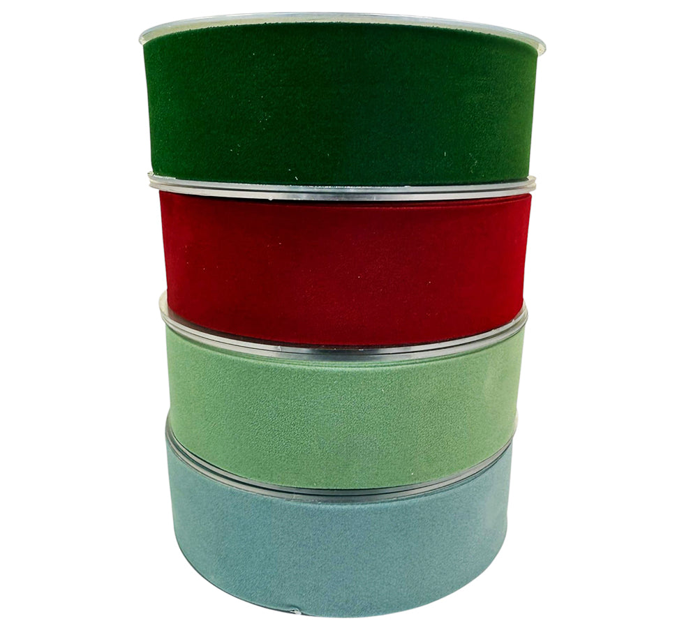 Nastro Velluto Mm 40 Mt 15 Decorazioni Addobbi Natale
