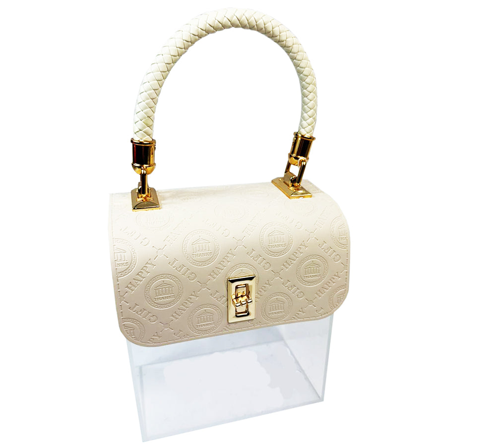 Borsetta Plexy Ecopelle 16x18x10 San Valentino Festa Mamma Addobbi