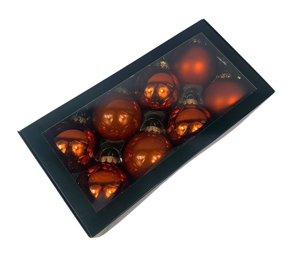 Palle Vetro Mm 80 Pz 8 Decorazione Albero Natale Addobbi New