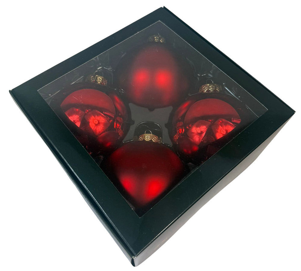 Palle Vetro Combi Mm 100 Pz 4 Decorazione Albero Natale Addobbi