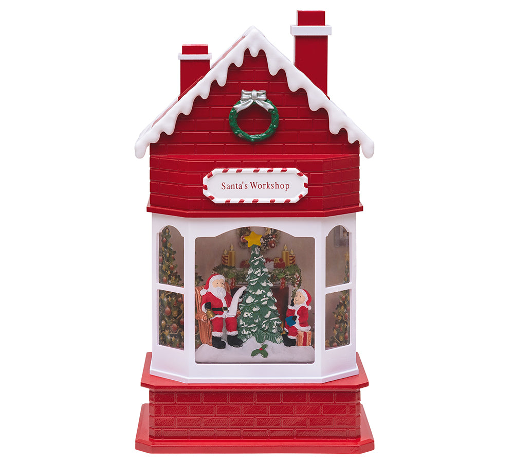 Carillon Santa's Work Shop Cm 28 Decorazioni Addobbi Natale