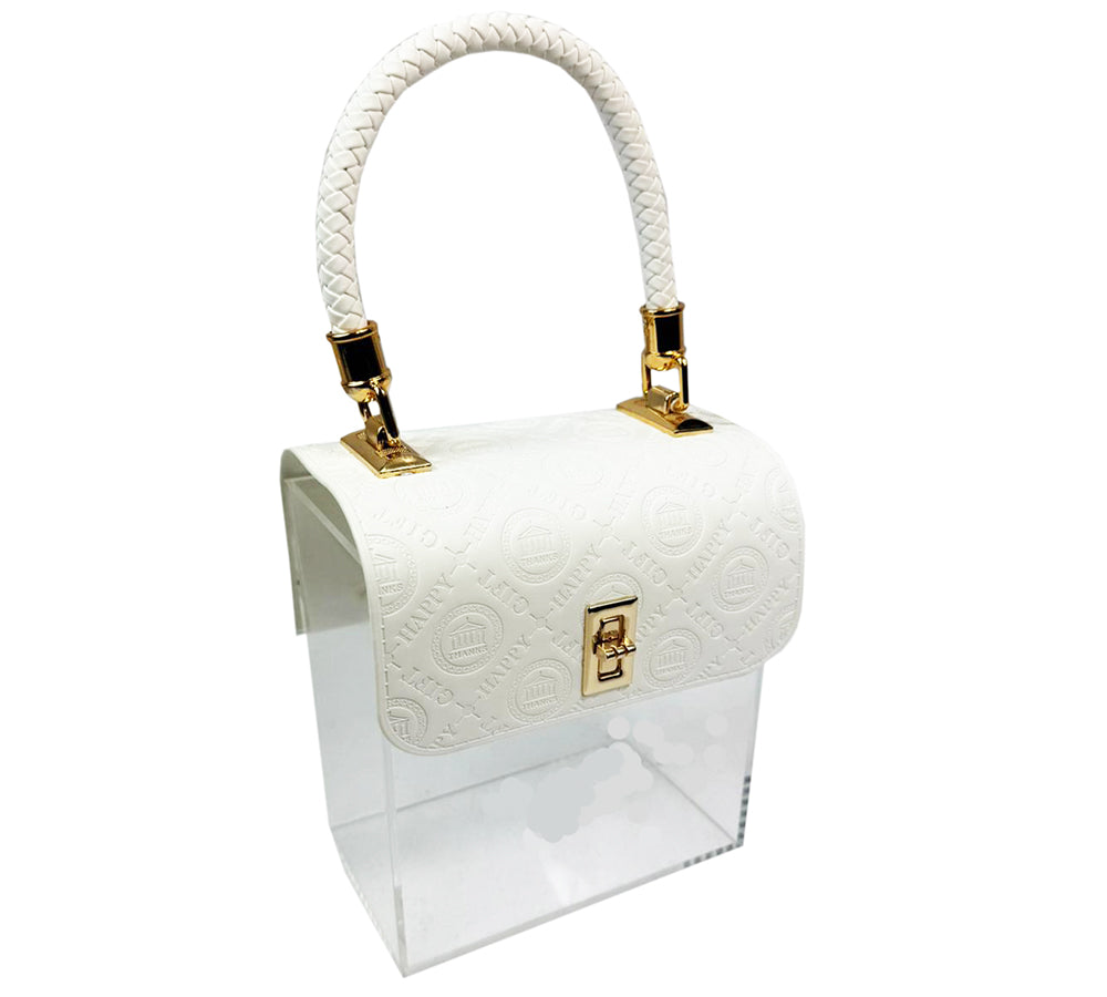 Borsetta Plexy Ecopelle 16x18x10 San Valentino Festa Mamma Addobbi