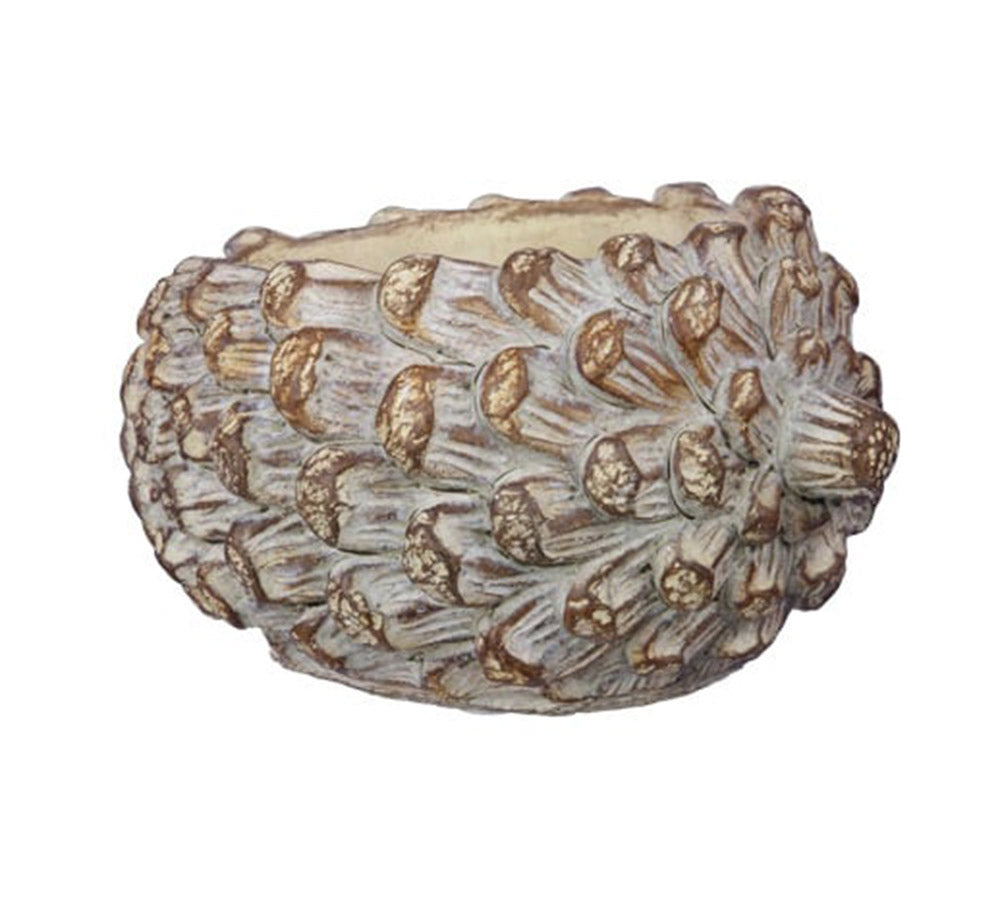 Vaso Pigne Cemento 17x12,5x9 Decorazioni Composizione Floreale