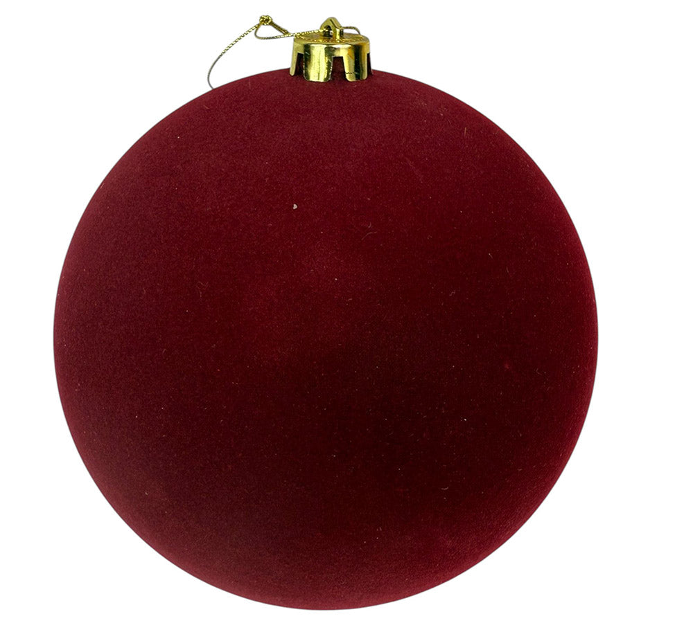 Palle Di Natale Floccate Cm 12 Decorazioni Addobbi Albero Pz 1