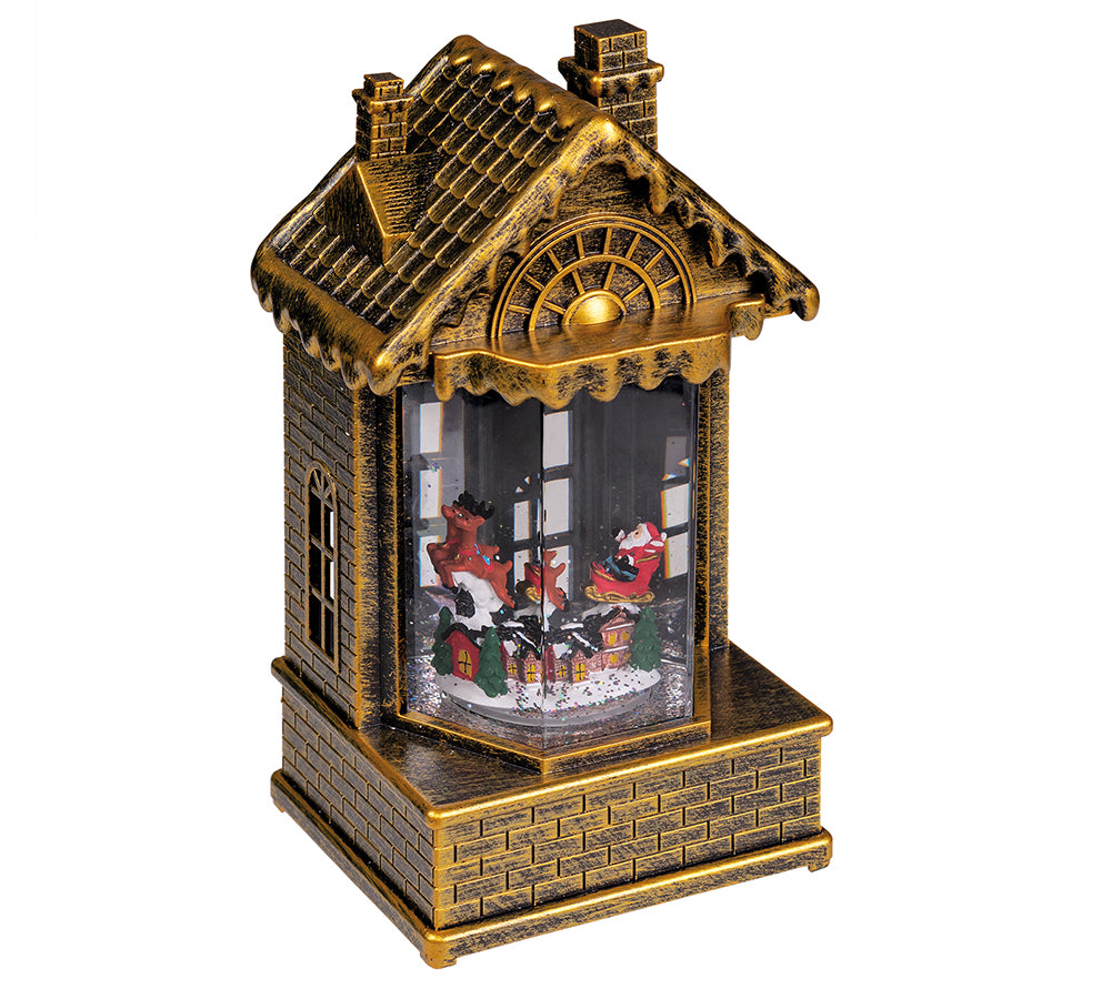 Carillon Casetta H 19,5 Decorazioni Addobbi Natale