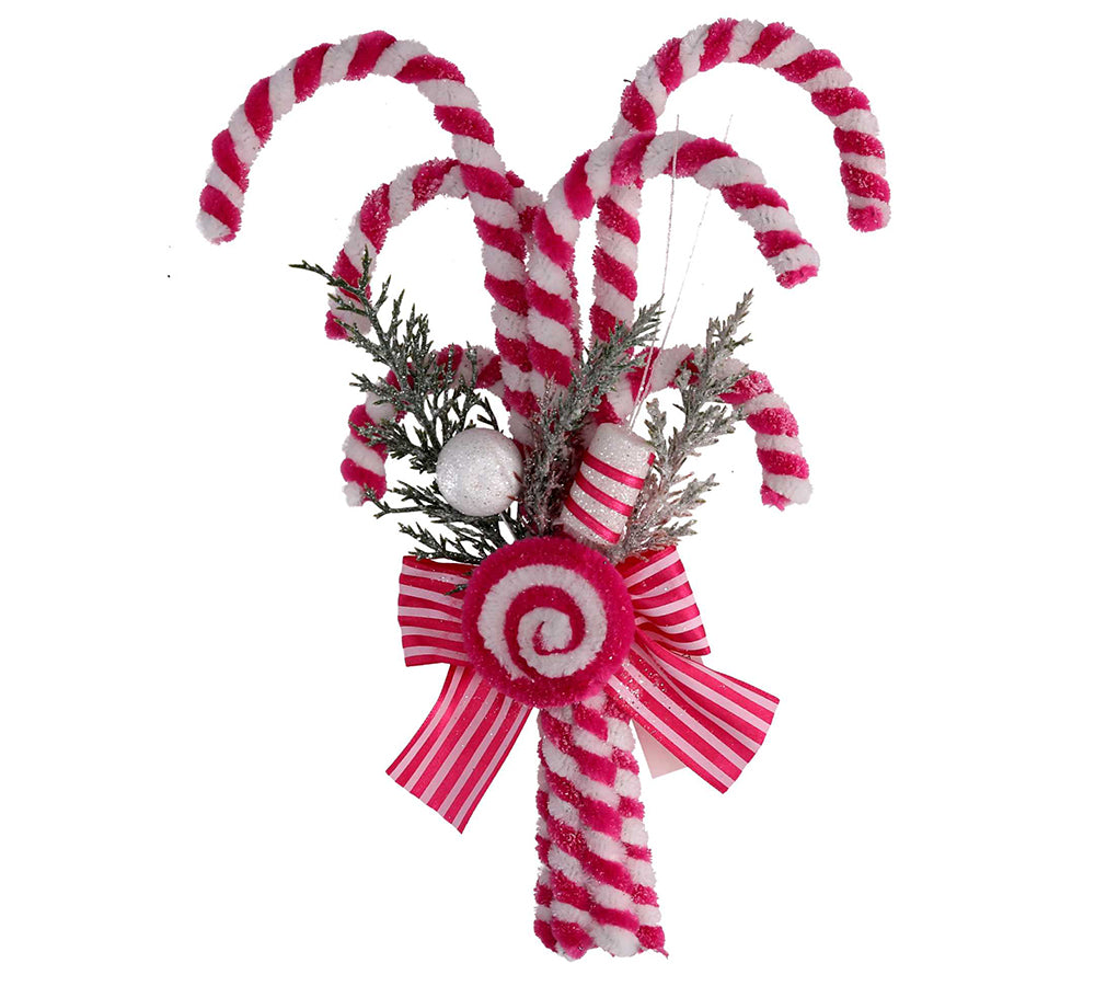 Mazzetto Lollipop Cm 32 Decorazioni Addobbi Natale