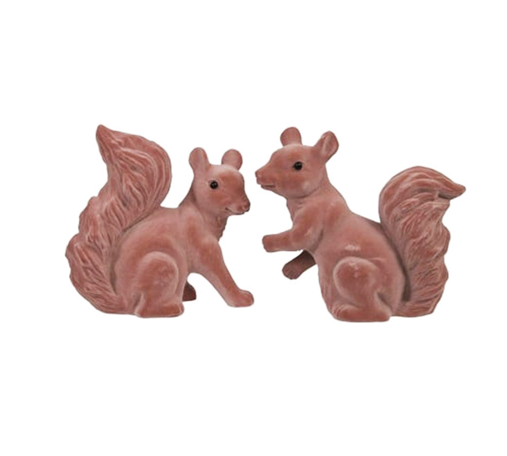Scoiattolo Floccato Cm 19 Decorazioni Addobbi Natale