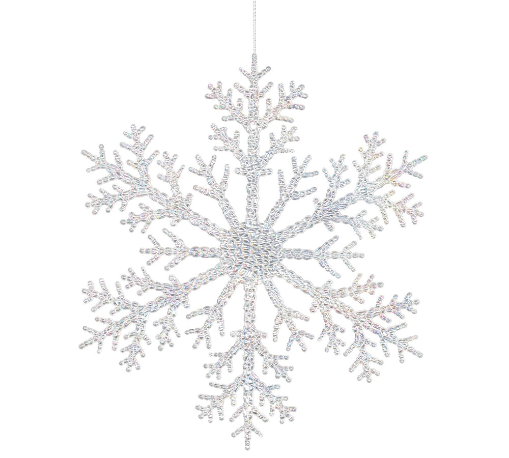 Fiocco Neve Iridescente D 26 Decorazioni Albero Natale