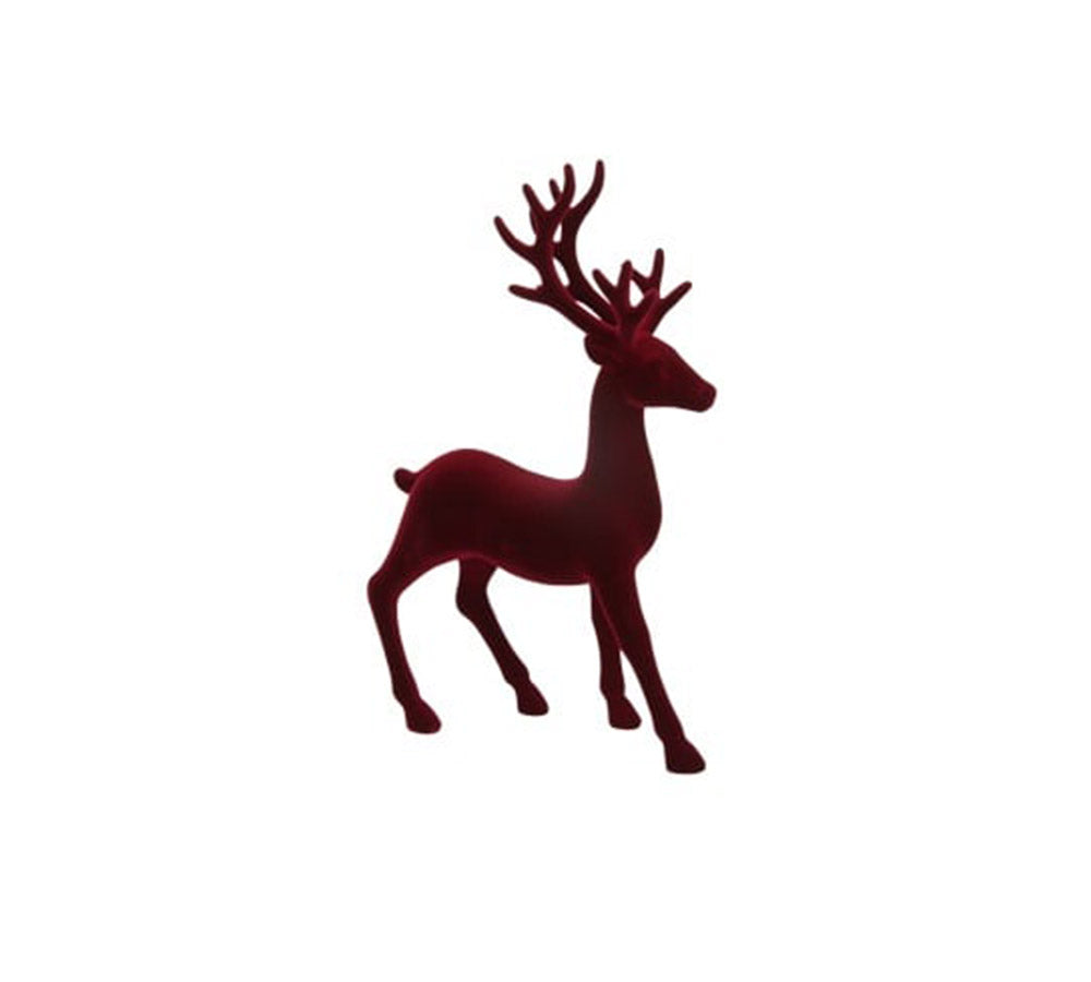 Cervo Floccato 13,5x21 Decorazioni Addobbi Natale