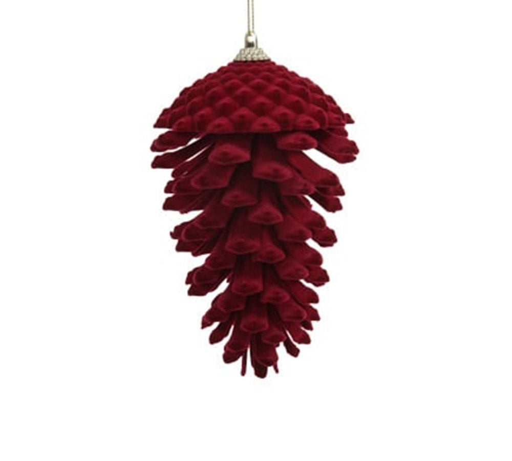Pigne Floccate Cm 14x8 Pz 2 Decorazioni Addobbi Natale