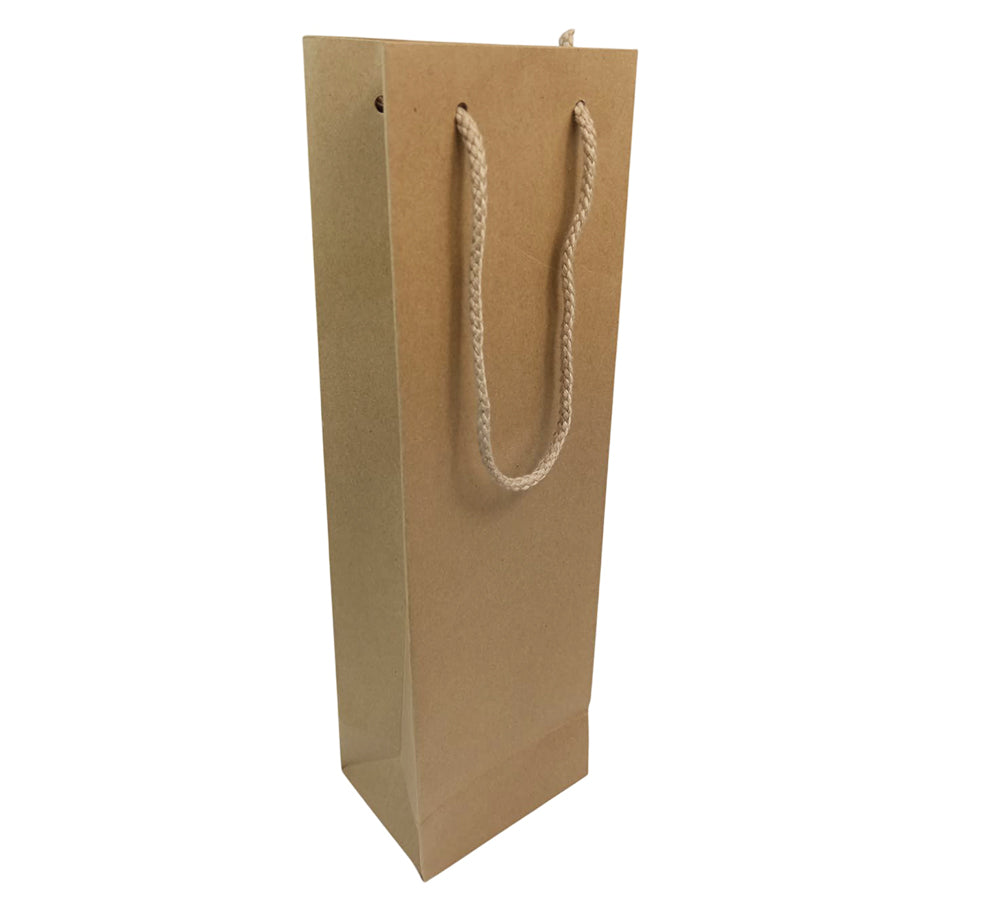 Buste 1 Bottiglia Kraft 12x39+9 Decorazioni Regali Natale Ogni Occasione