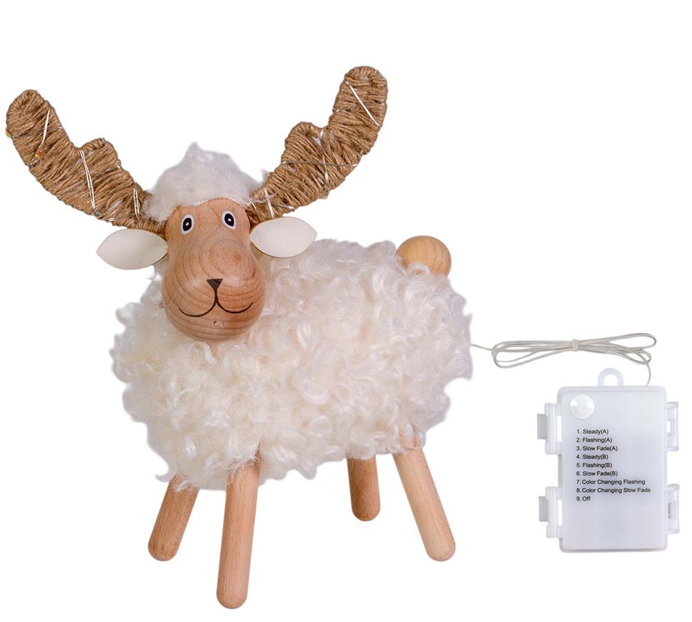 Pecorenna Luminosa H 23 Decorazioni Addobbi Natale