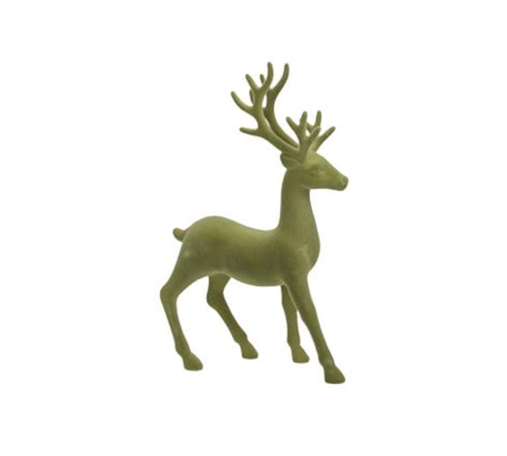 Cervo Floccato 13,5x21 Decorazioni Addobbi Natale