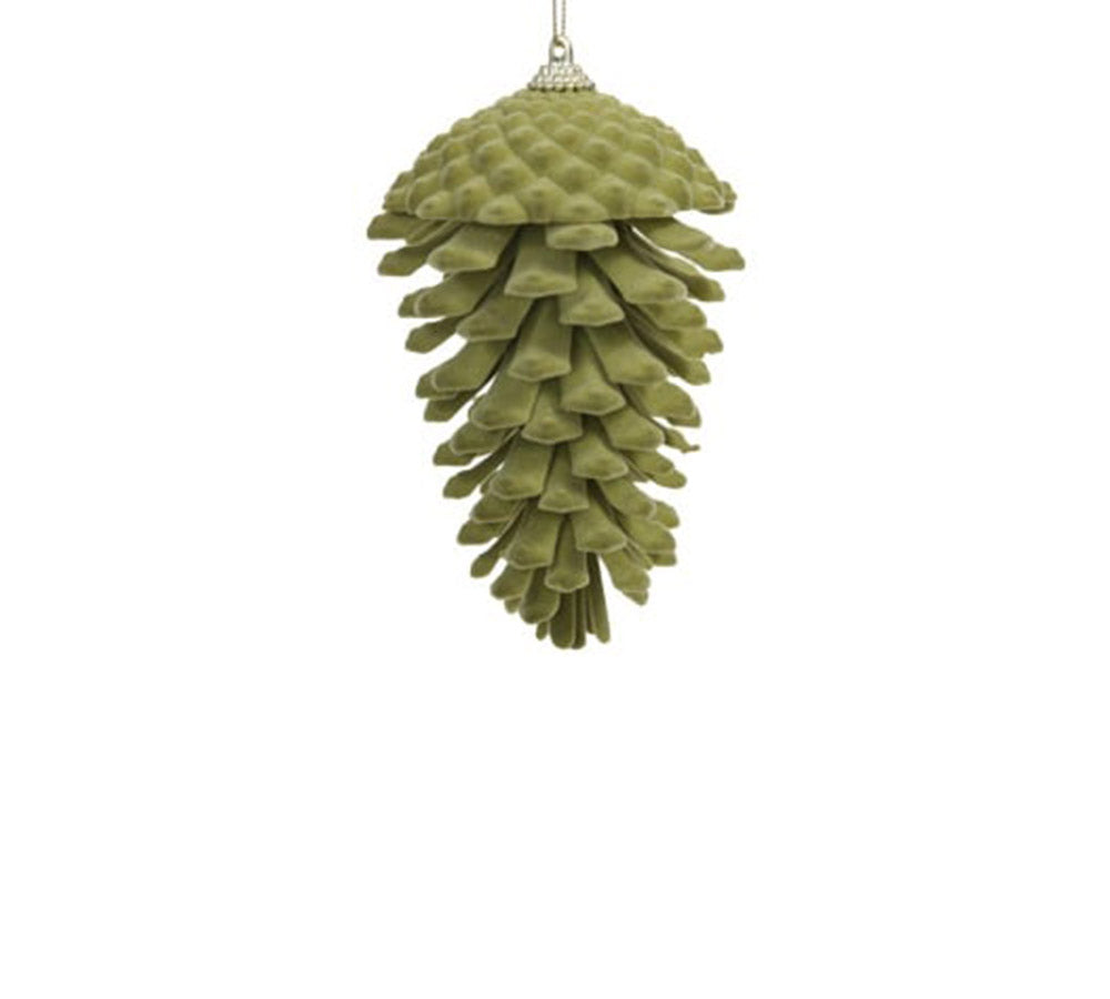Pigne Floccate Cm 14x8 Pz 2 Decorazioni Addobbi Natale