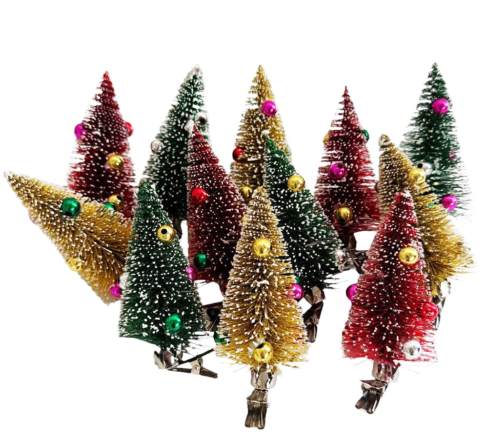Mini Albero Deco Pz 12 Clip Colorati Natale Palline