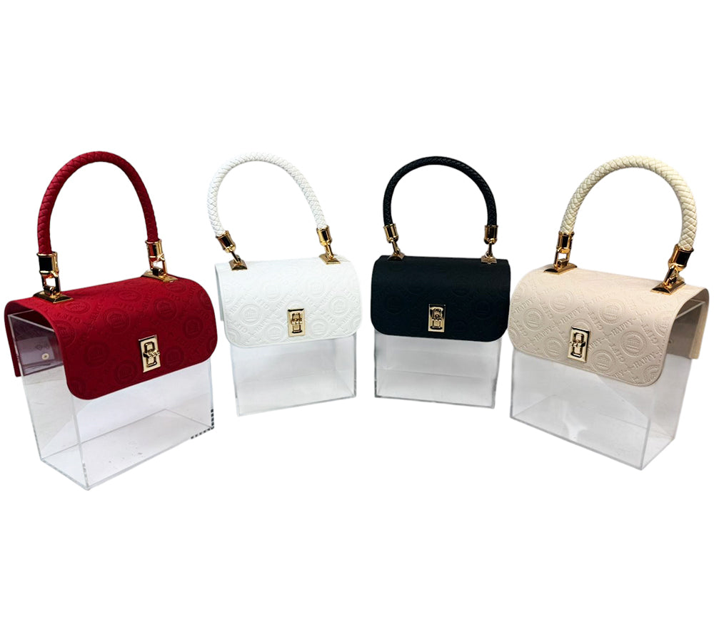 Borsetta Plexy Ecopelle 16x18x10 San Valentino Festa Mamma Addobbi