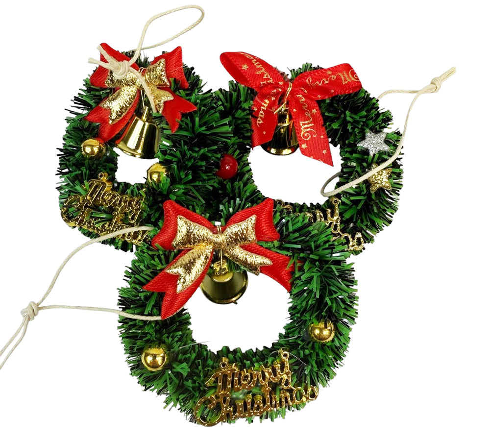 Mini Coroncine Campana Pz 8 Decorazioni Appendere Natale