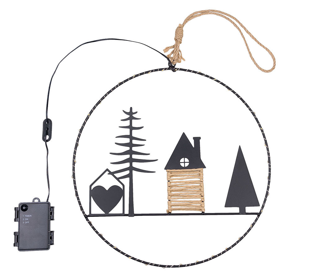 Decorazione Cerchio Luci Led D 35 Decorazioni Addobbi Natale
