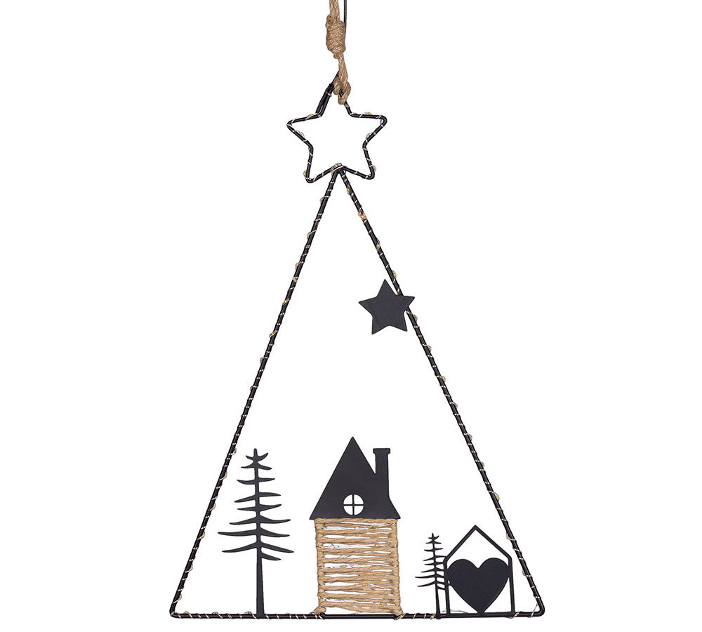 Decorazione Albero Casetta Luci H 41 Addobbi Natale