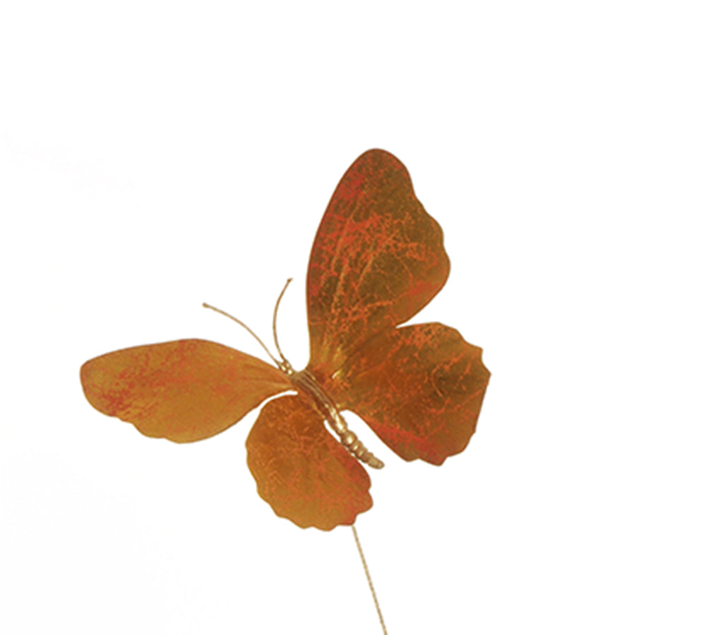 Ramo 3 Farfalle Metallizzate Decorative Composizione Natale