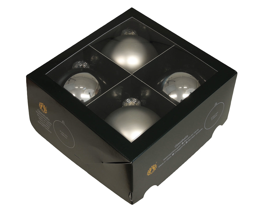 Palle Vetro Combi Mm 100 Pz 4 Decorazione Albero Natale Addobbi