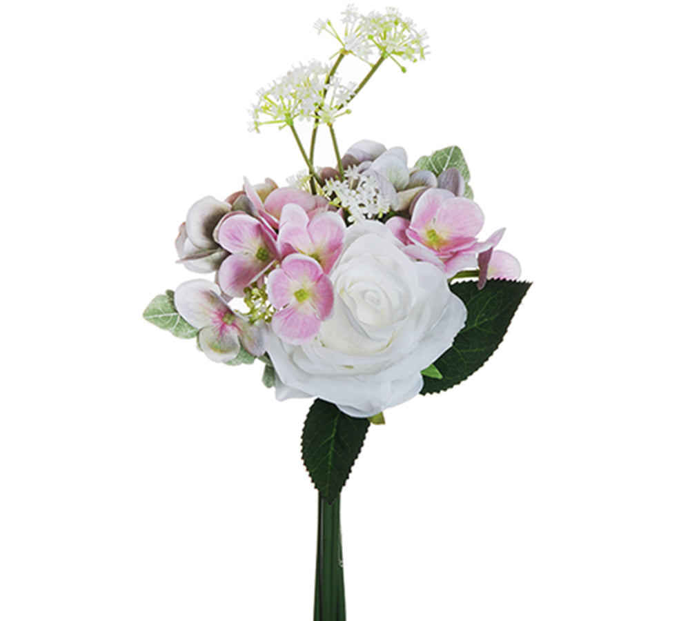 Mazzetto Rosa Ortensia Piccolo Decorazioni Fioristi Composizione