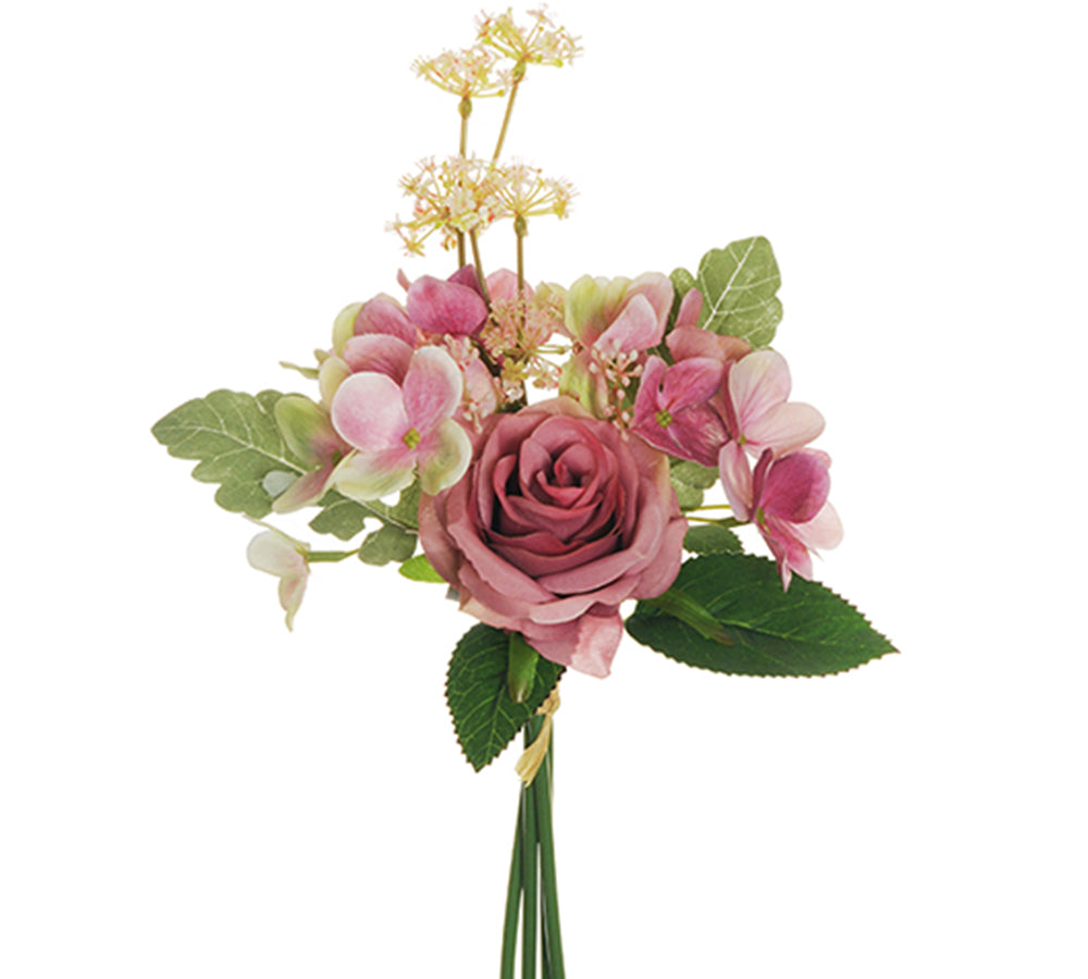 Mazzetto Rosa Ortensia Piccolo Decorazioni Fioristi Composizione