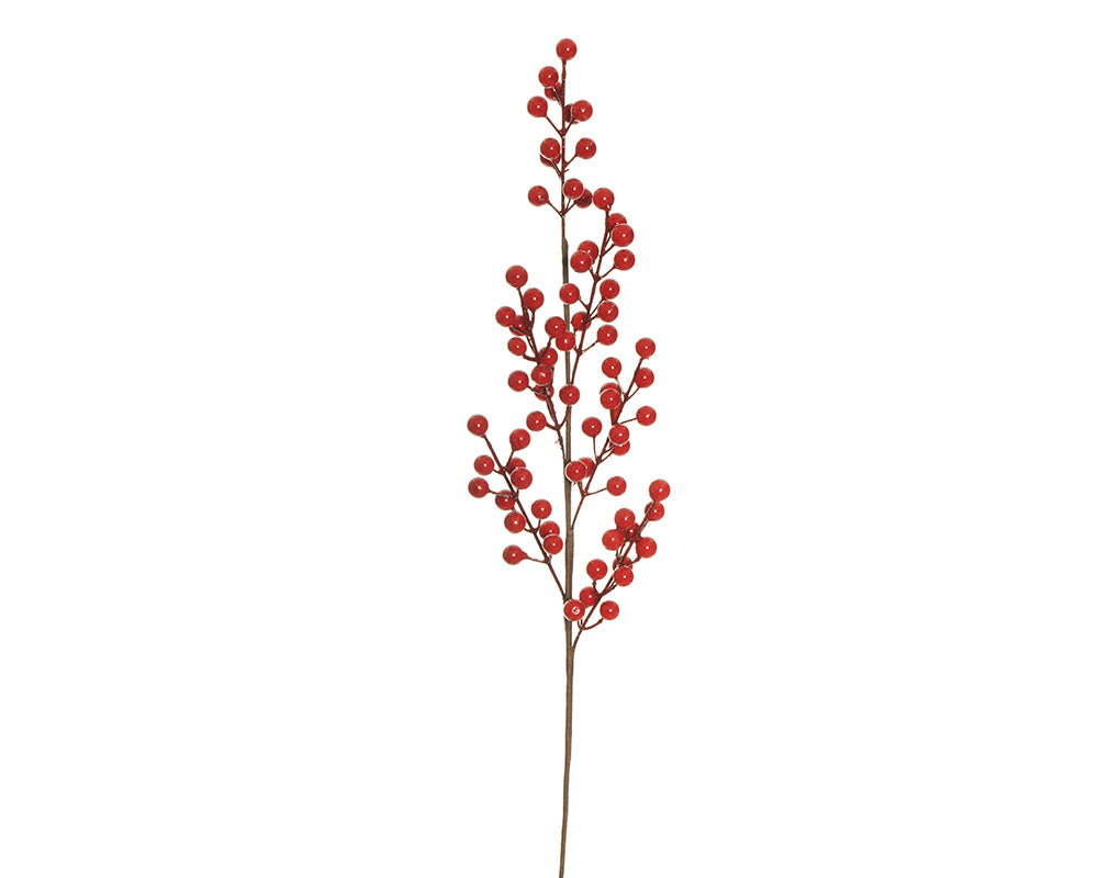 Ramo Bacche Rosse Cm 70 Decorazioni Addobbi Natale