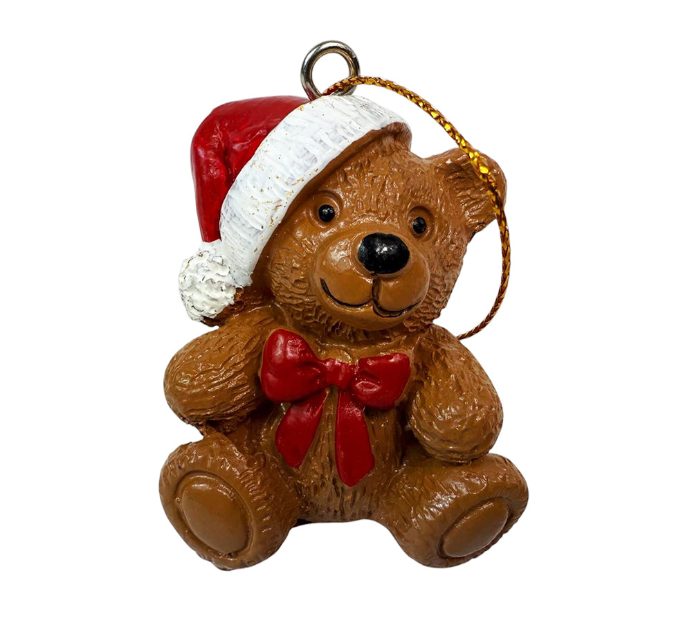 Orsetto Resina 6 Pz Addobbi Natale Decorazioni Albero