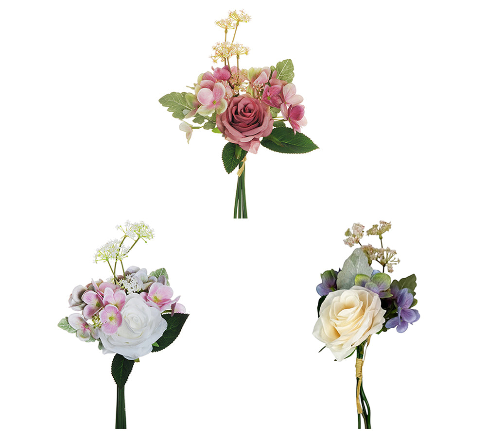 Mazzetto Rosa Ortensia Piccolo Decorazioni Fioristi Composizione
