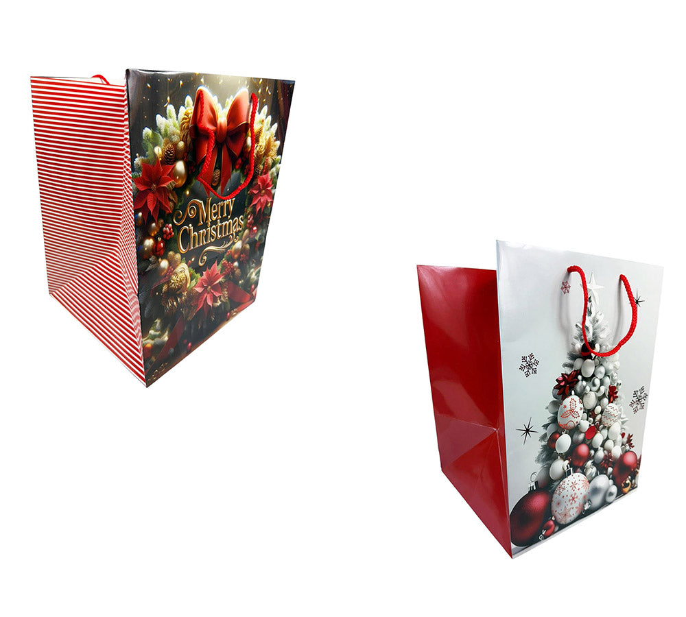 Buste Natale Maxi 26x36+26 Pz 6 Decorazioni Addobbi
