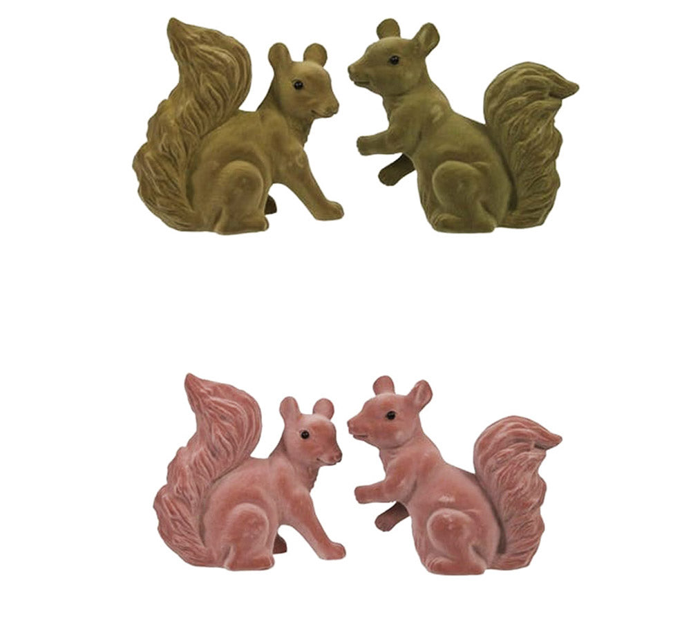 Scoiattolo Floccato Cm 19 Decorazioni Addobbi Natale