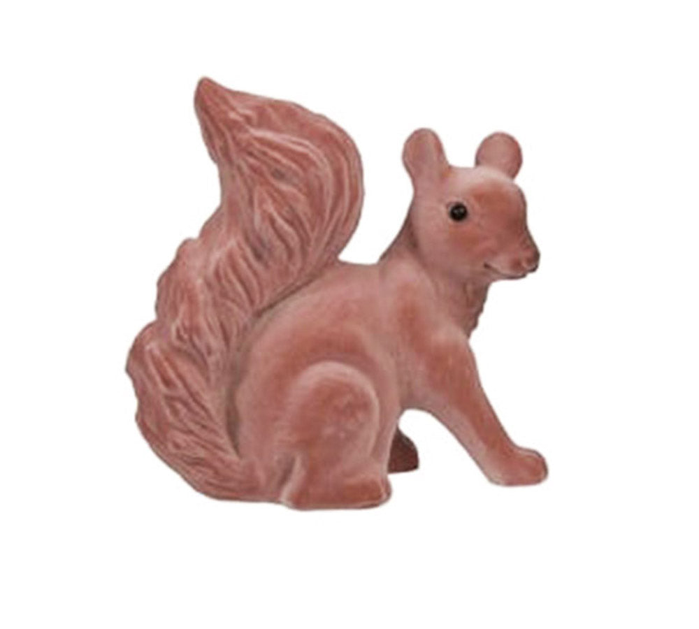 Scoiattolo Floccato Cm 19 Decorazioni Addobbi Natale