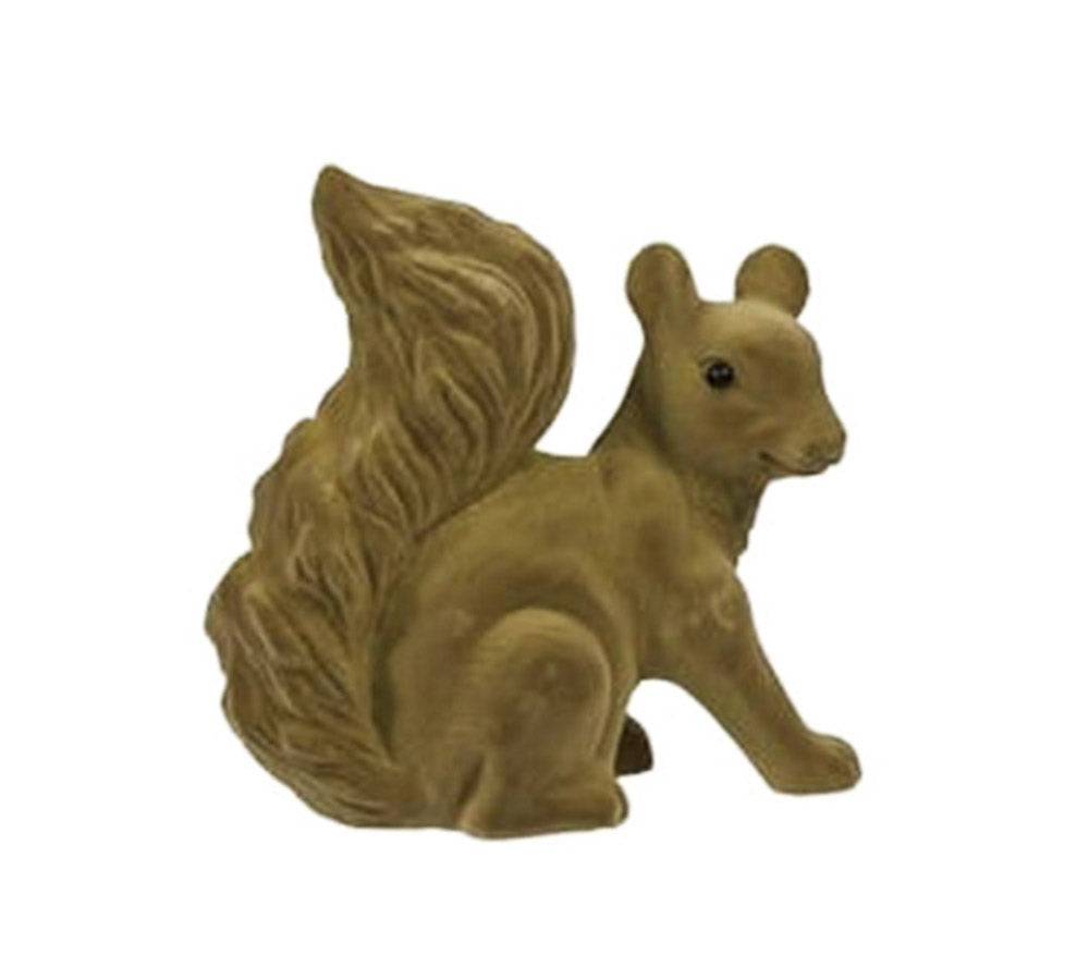 Scoiattolo Floccato Cm 19 Decorazioni Addobbi Natale