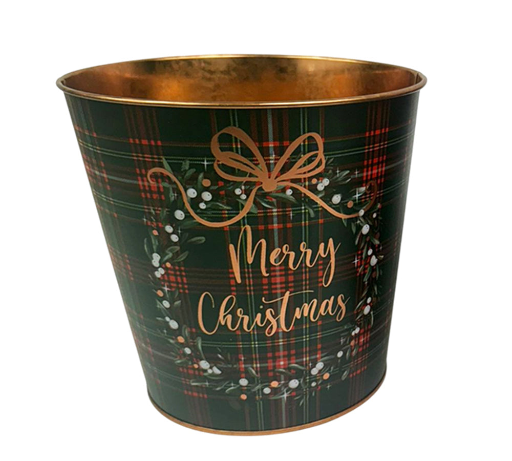 Coprivaso Latta Merry Christmas D 17,5 Decorazioni Natale