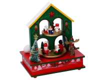 Carillon Casetta Legno 12x17x22 Decorazioni Addobbi Natale