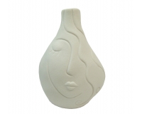 Vaso Face H 17 Ceramica Composizione Floreale Addobbi