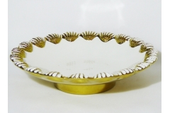 Piatto Ceramica Conghiglie Oro Tonda