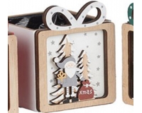 Cassetta Paesaggio Quadra 11,5x12,5x13,5 Decorazioni Natale
