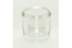 Bicchiere In Vetro Trasparente Spesso Alto 8 Cm Diametro 7 Cm