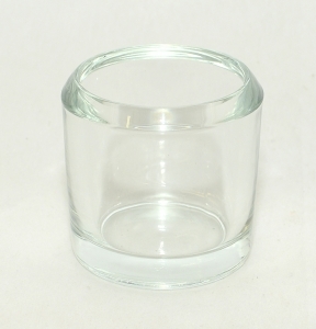 Bicchiere In Vetro Trasparente Spesso Alto 8 Cm Diametro 7 Cm